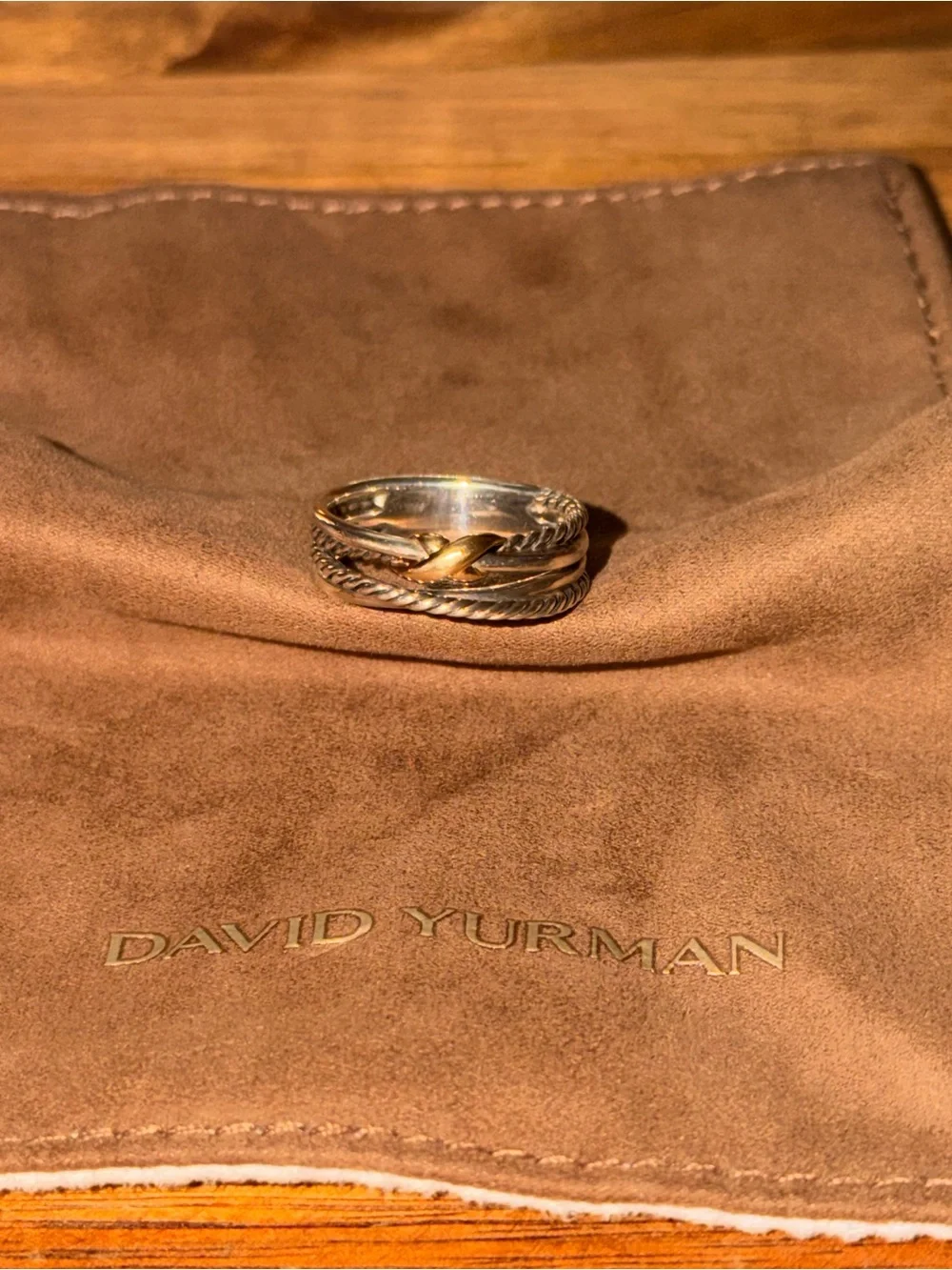 David Yurman X Crossover Ring - Size 8 - Authentic